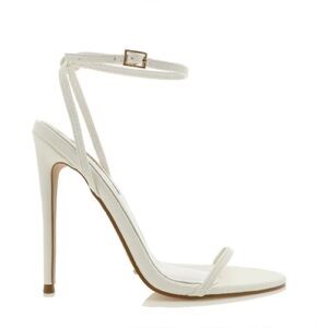 Billini Nicosia, White Stiletto Strappy Sandals, Size 10
